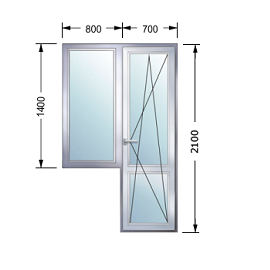 Балконный блок ALUPLAST ALUPLAST IDEAL 4000